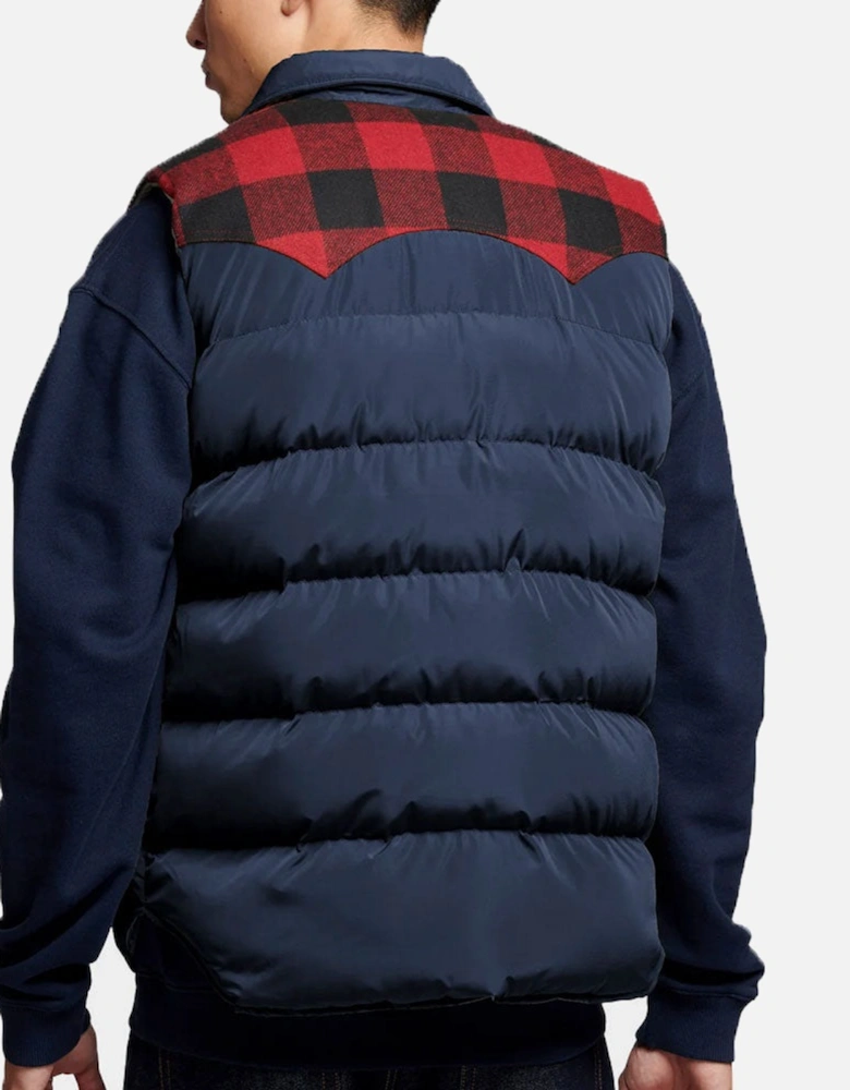 Mens Rockford Gilet Vest  - Navy Blue