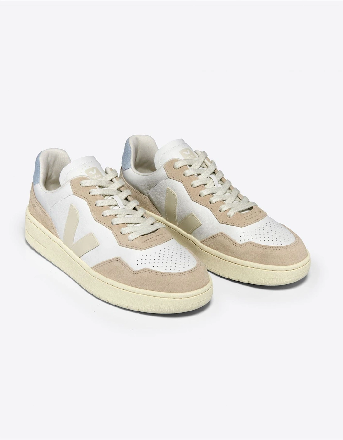 V-90 Leather Women's White/Pierre/Steel Trainers