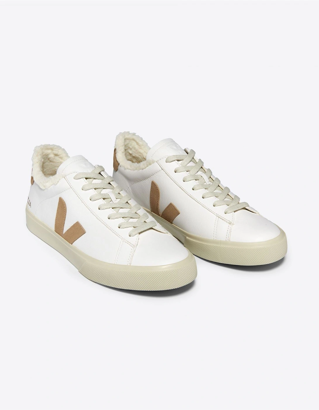 Campo Winter Leather Women's White/Tan Trainers