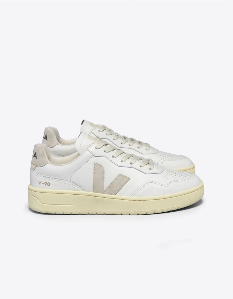 V-90 Leather Women's White/Natural Trainers