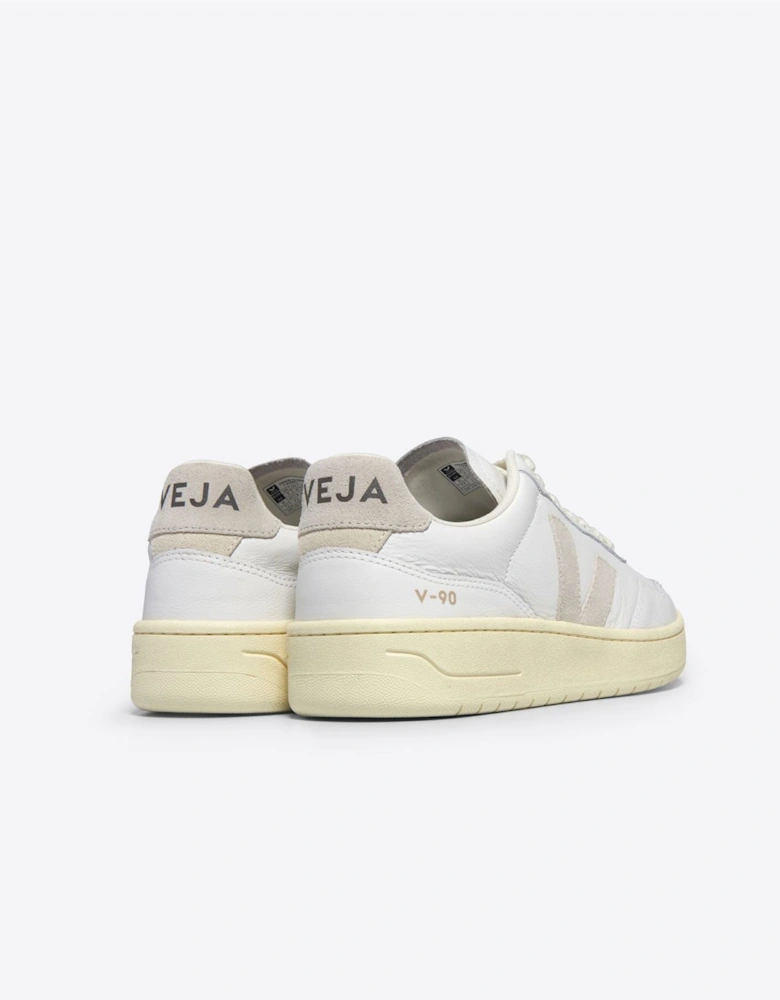 V-90 Leather Women's White/Natural Trainers