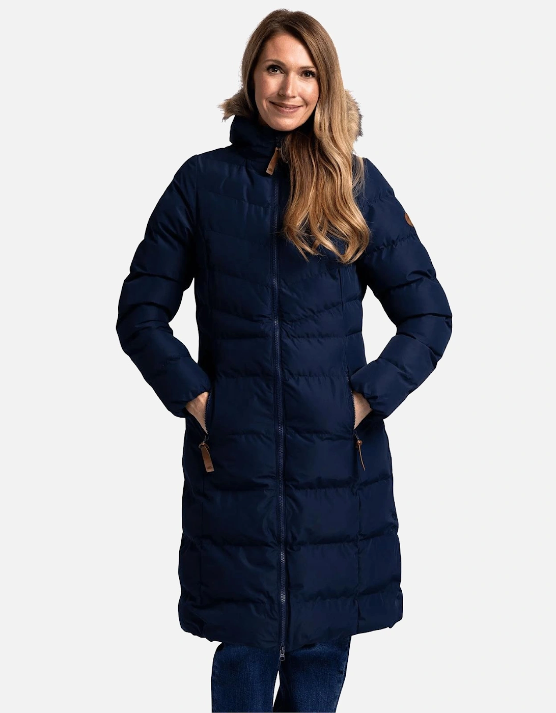 Womens Audrey Padded Waterproof Faux Fur Jacket, 2 of 1