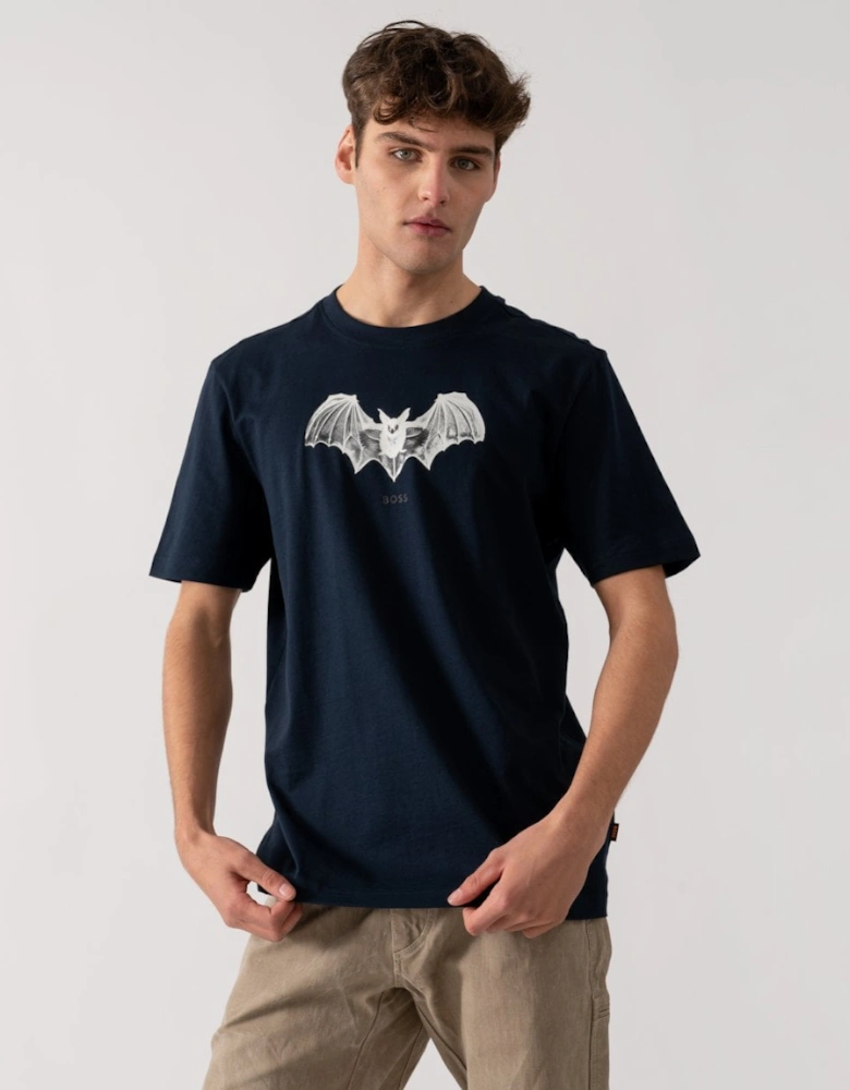 BOSS Orange Spiderbat Mens Graphic Print T-Shirt