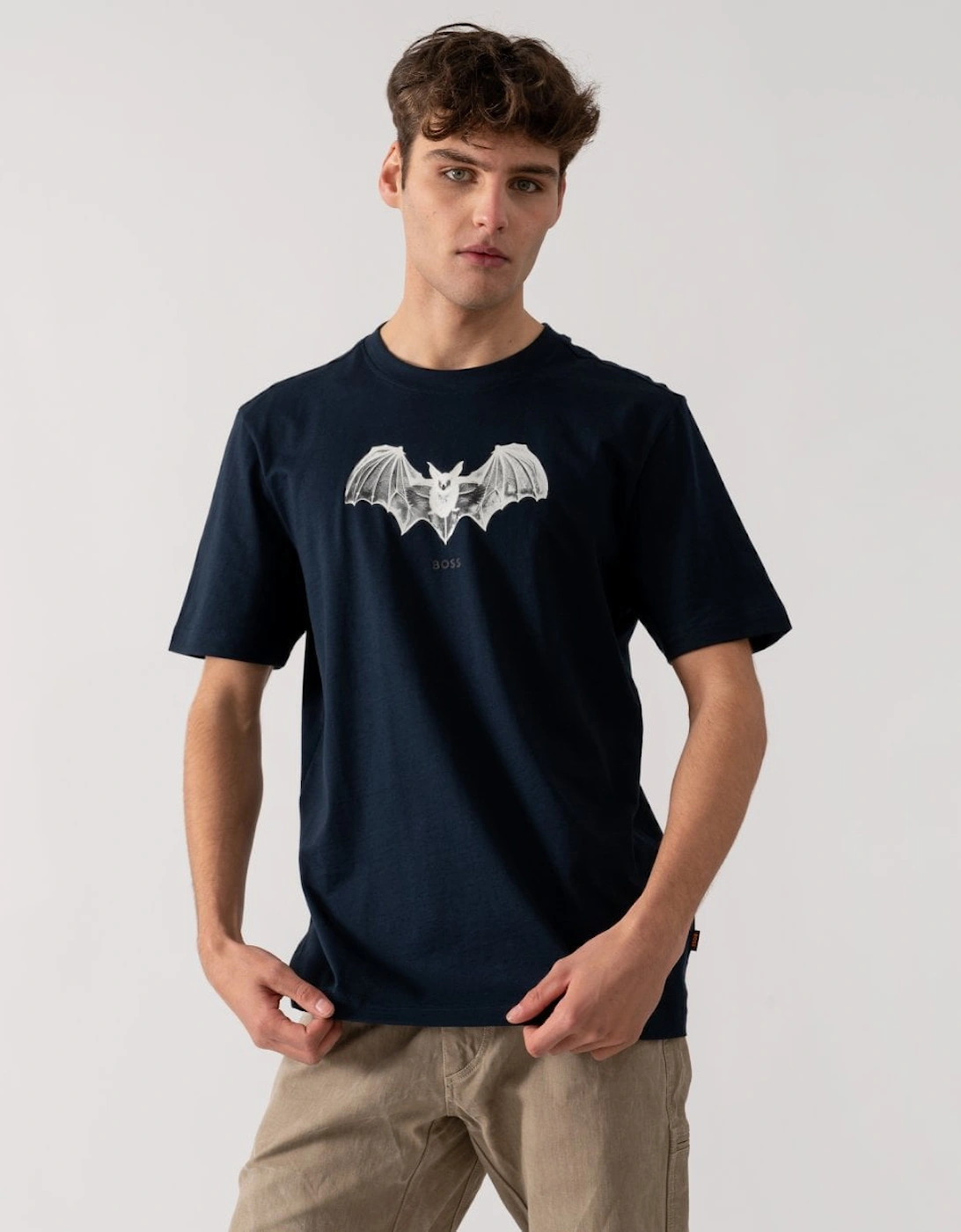 BOSS Orange Spiderbat Mens Graphic Print T-Shirt, 5 of 4