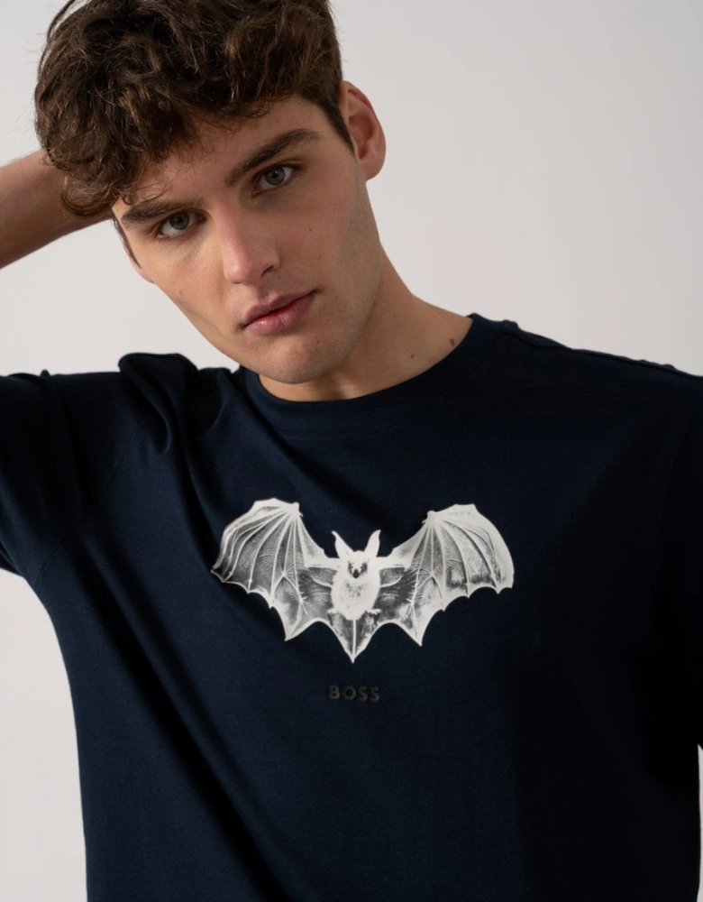 BOSS Orange Spiderbat Mens Graphic Print T-Shirt