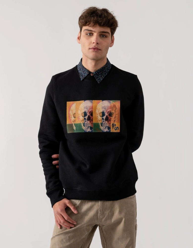 PS Mens Regular Fit Skull Square Sweatshirt