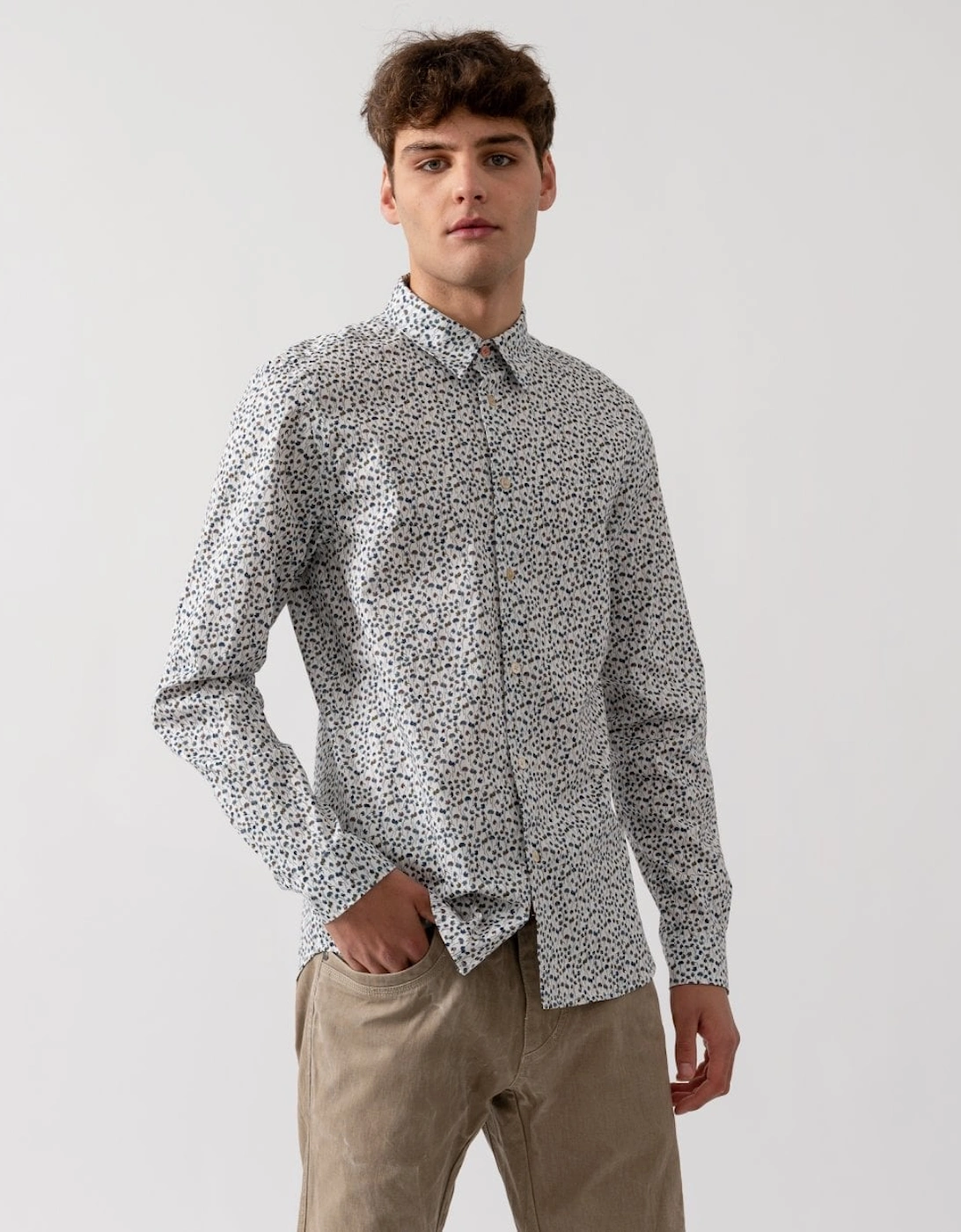 PS Mens Tailored Fit 'Oxalis Floral' Print Shirt, 5 of 4