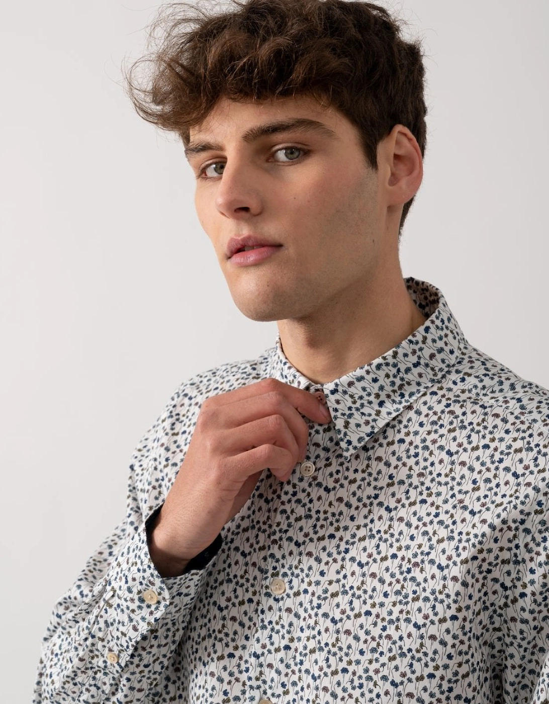 PS Mens Tailored Fit 'Oxalis Floral' Print Shirt