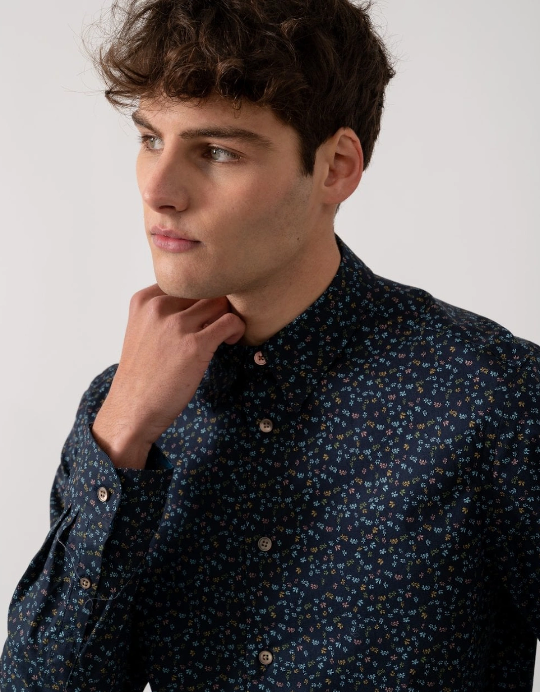 PS Mens Tailored Fit 'Oxalis Floral' Print Shirt