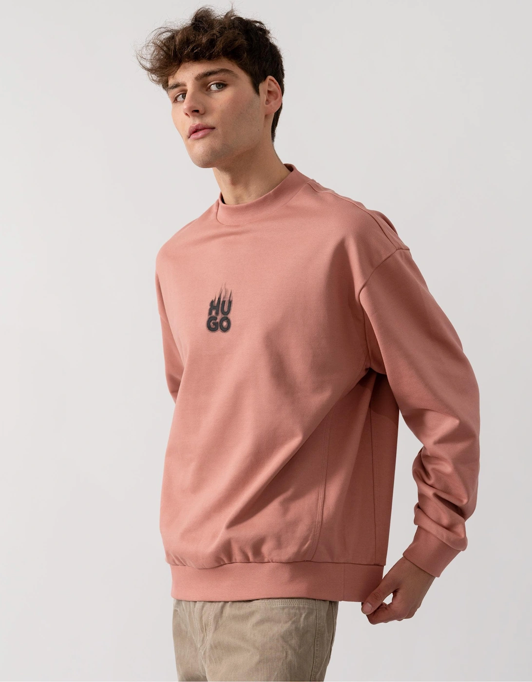 HUGO Durungu Mens Crew Neck Sweatshirt, 6 of 5