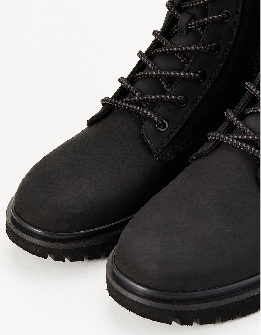 Eva Mid Rebellious Lace Up Boots - Black