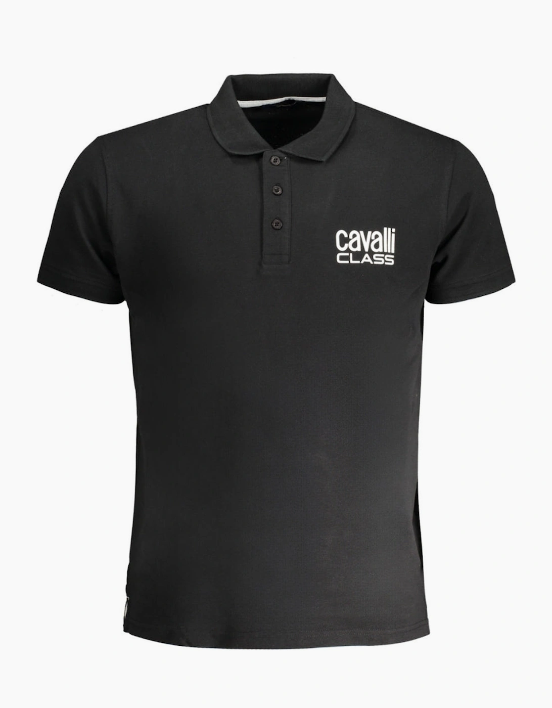 Roberto Cavalli Men's Black Cavalli Class Bold Logo Polo Shirt  42 Xl
