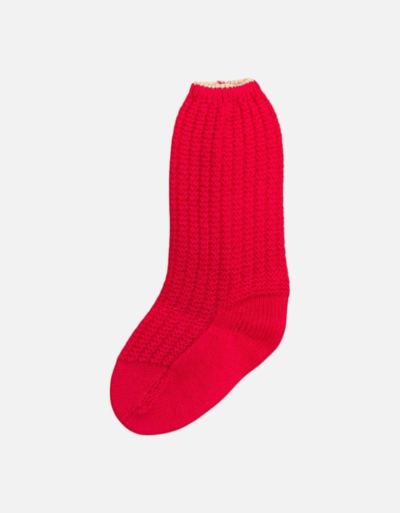 Red Knit Socks