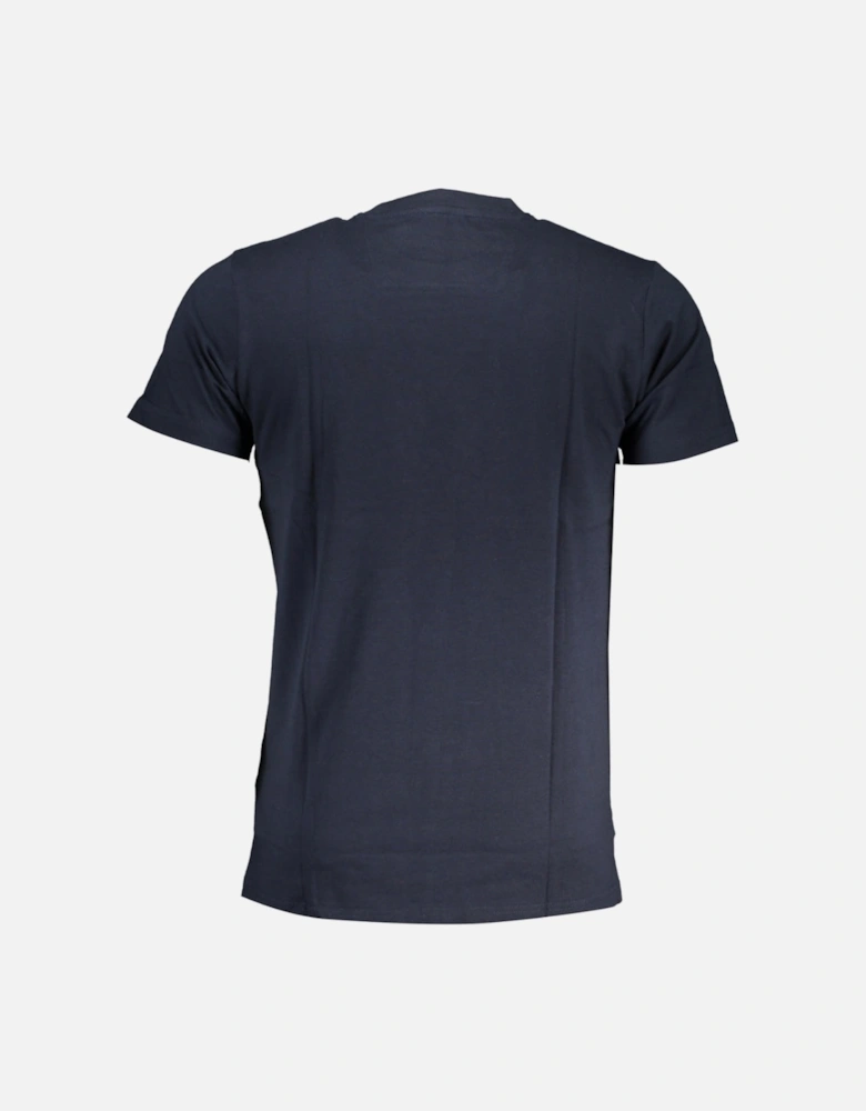 Cavalli Class Bold White Logo Navy Blue T-Shirt