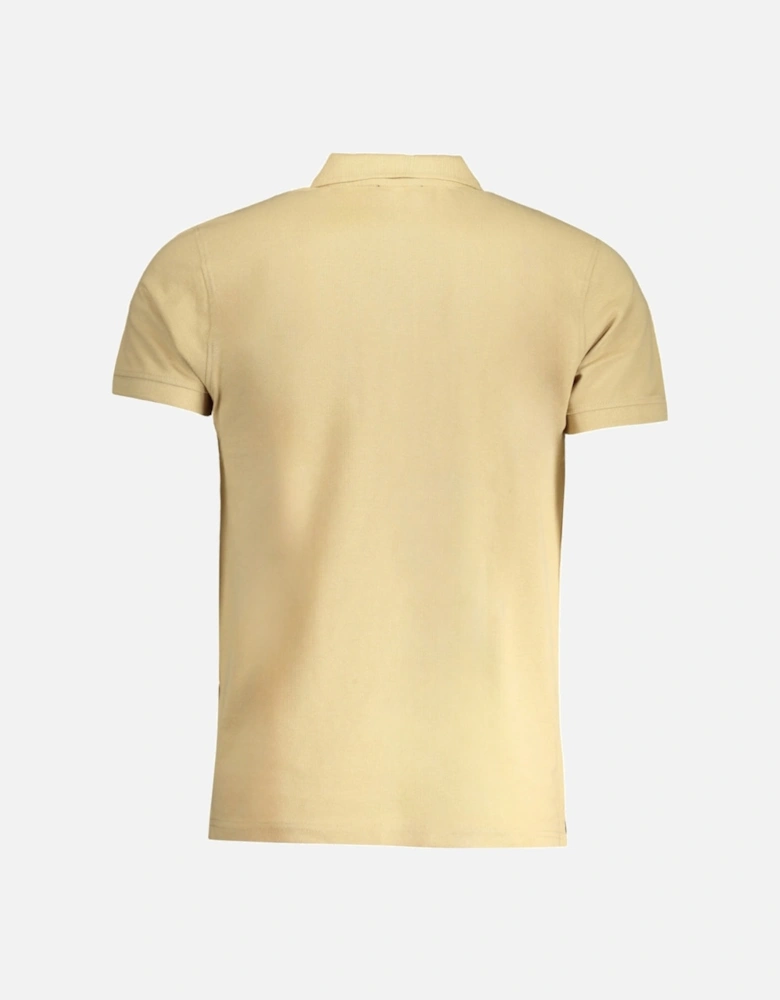 Cavalli Class Bold Logo Beige Polo Shirt