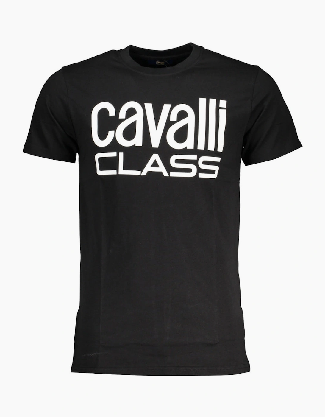 Roberto Cavalli Men's Black Cavalli Class Bold White Logo T-Shirt  42 Xl