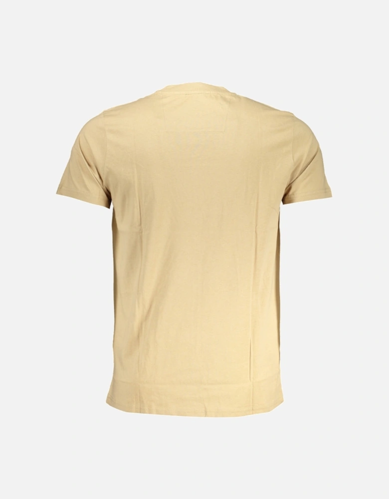 Cavalli Class Bold Black Logo Beige T-Shirt