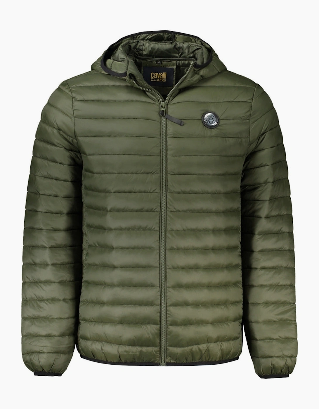 Men's Cavalli Class Plain Quilted Green Jacket - Tan - Size: 40/Regular