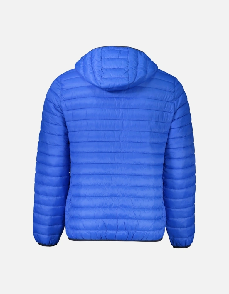 Cavalli Class Plain Quilted Blue Jacket