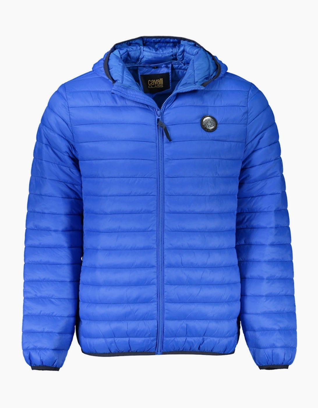 Men's Cavalli Class Plain Quilted Blue Jacket - Size: Regular/36