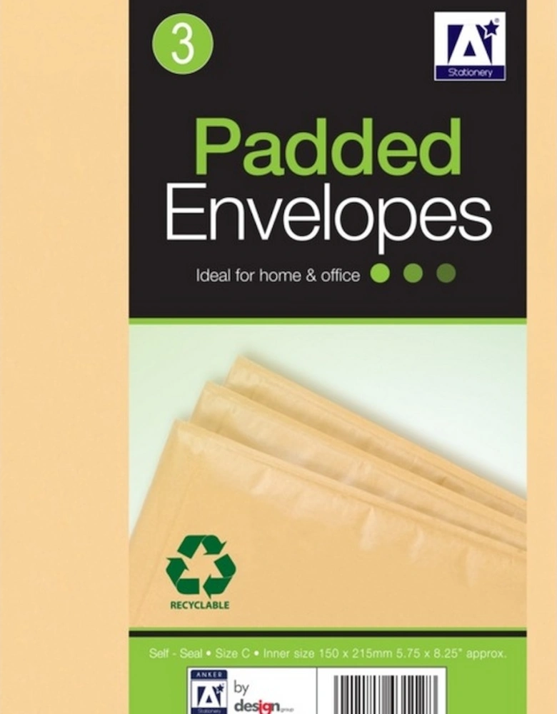 Padded Brown Envelopes (Pack Of 3)