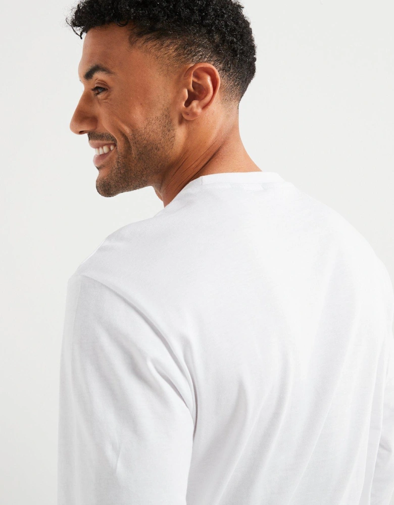 Long Sleeve Relaxed Fit T-Shirt - White