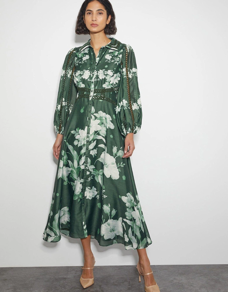 Amari Shirt Dress - Green