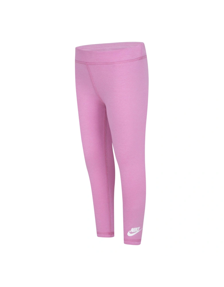 Kids Girls Fleece Lined Leggings - Pink