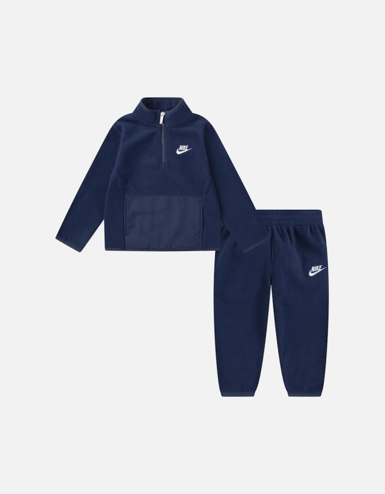 Infants Boys Lifestyle Essential 1/2 Zip Tracksuit - Navy