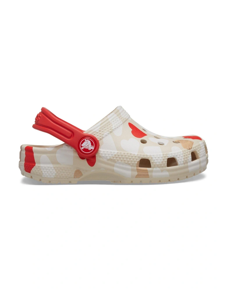 Kids Classic Heart Print Clog - Multi