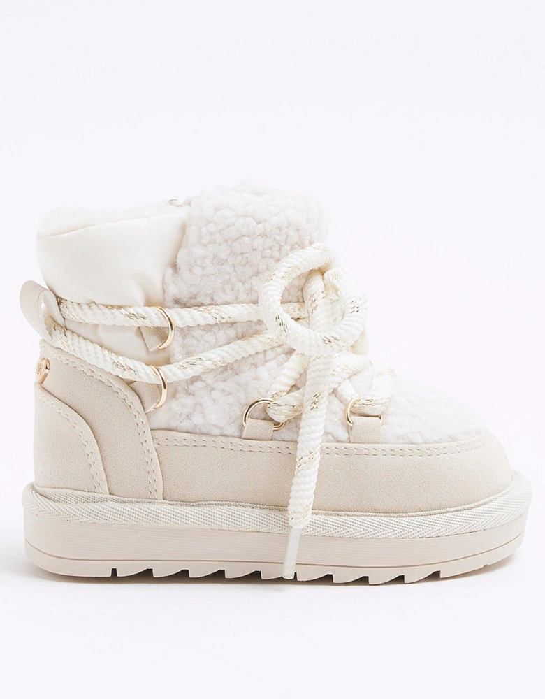 Girls Hiker Boots - Cream