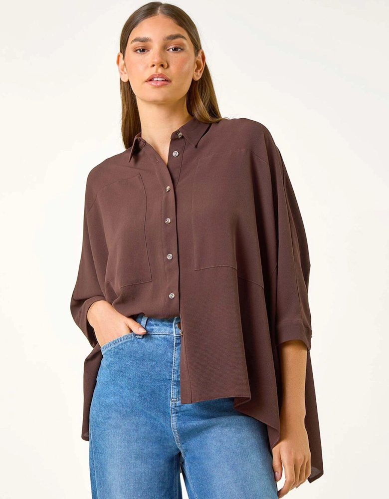 Relaxed Smart Stretch Shirt - Chocolate