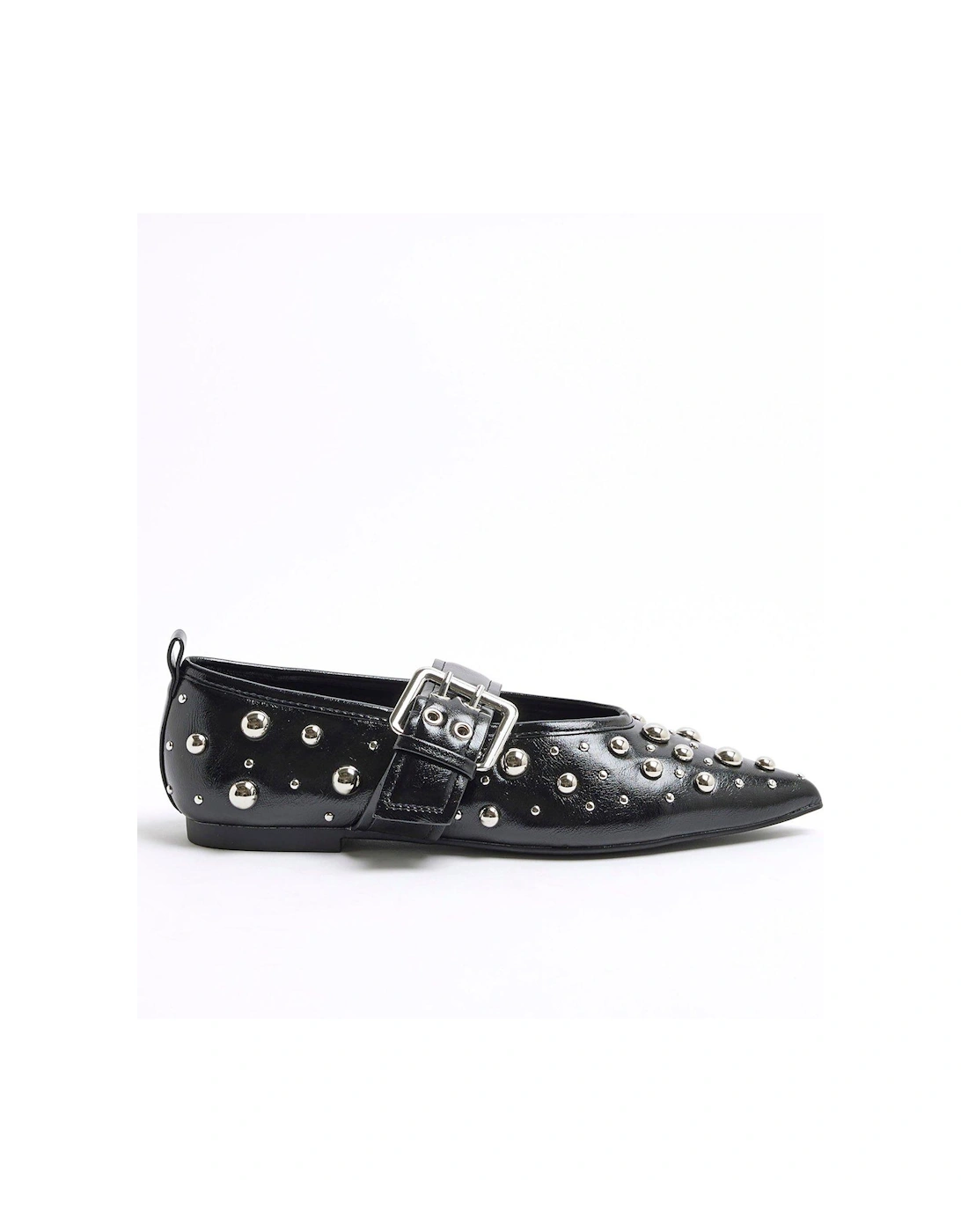 Studded Point Mary Jane - Black, 7 of 6