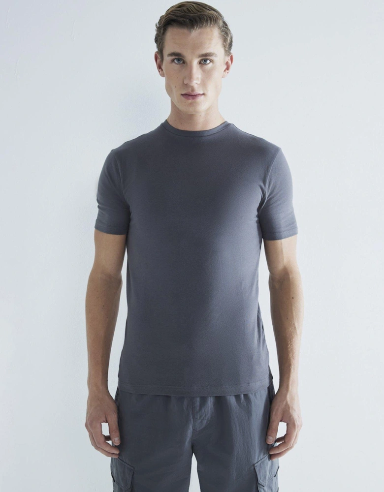 Muscle Fit Mixed 3 Pk T-shirt - Grey
