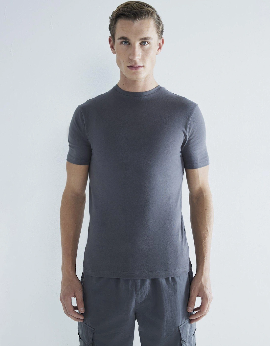 Muscle Fit Mixed 3 Pk T-shirt - Grey, 2 of 1