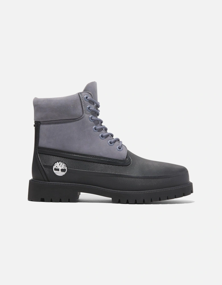 Colour Block Rubber Cup Lace Up Boots