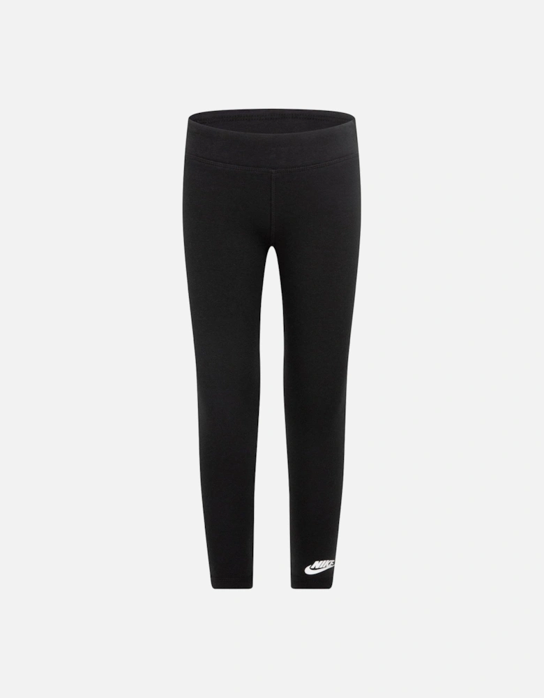 Kids Girls Fleece Lined Leggings - Black