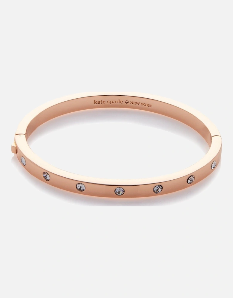 Set In Stone Crystal Paved Bangle - Rose