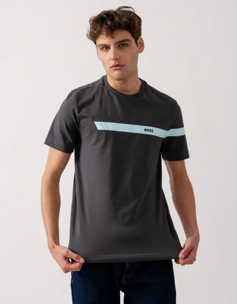 BOSS Green Tee 2 Mens Strip Logo T-Shirt