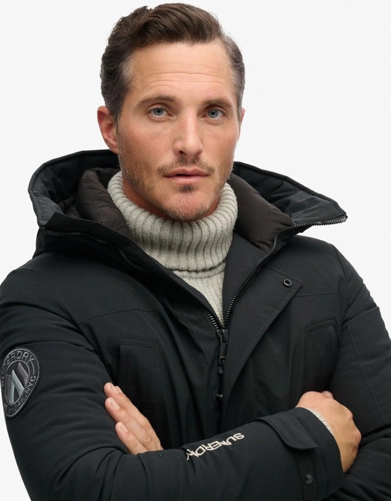 Men's City Padded Parka Jacket Black