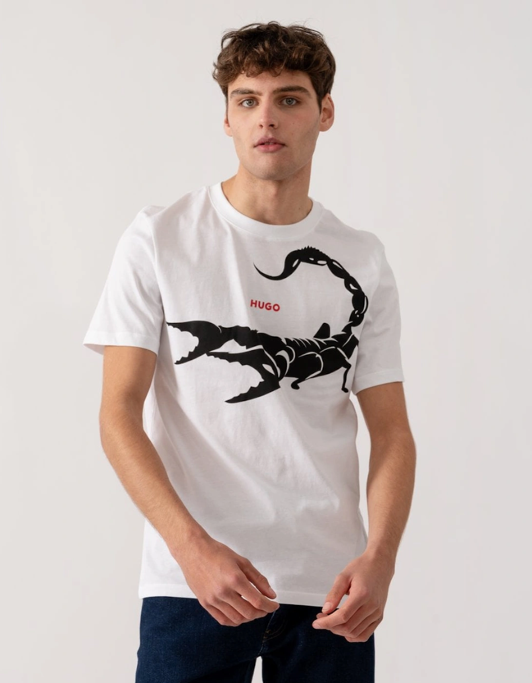 HUGO Darpione Mens Graphic T-Shirt, 5 of 4