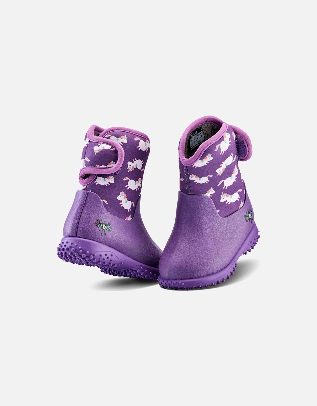 Kids Muddies Puddle 5.0 Unicorn Wellies, 2 of 1