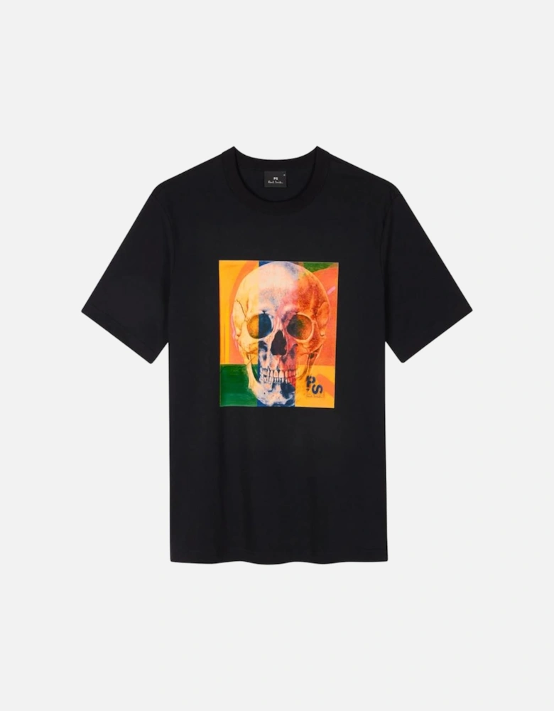 PS Reg Fit SS T-Shirt Skull Square - Black