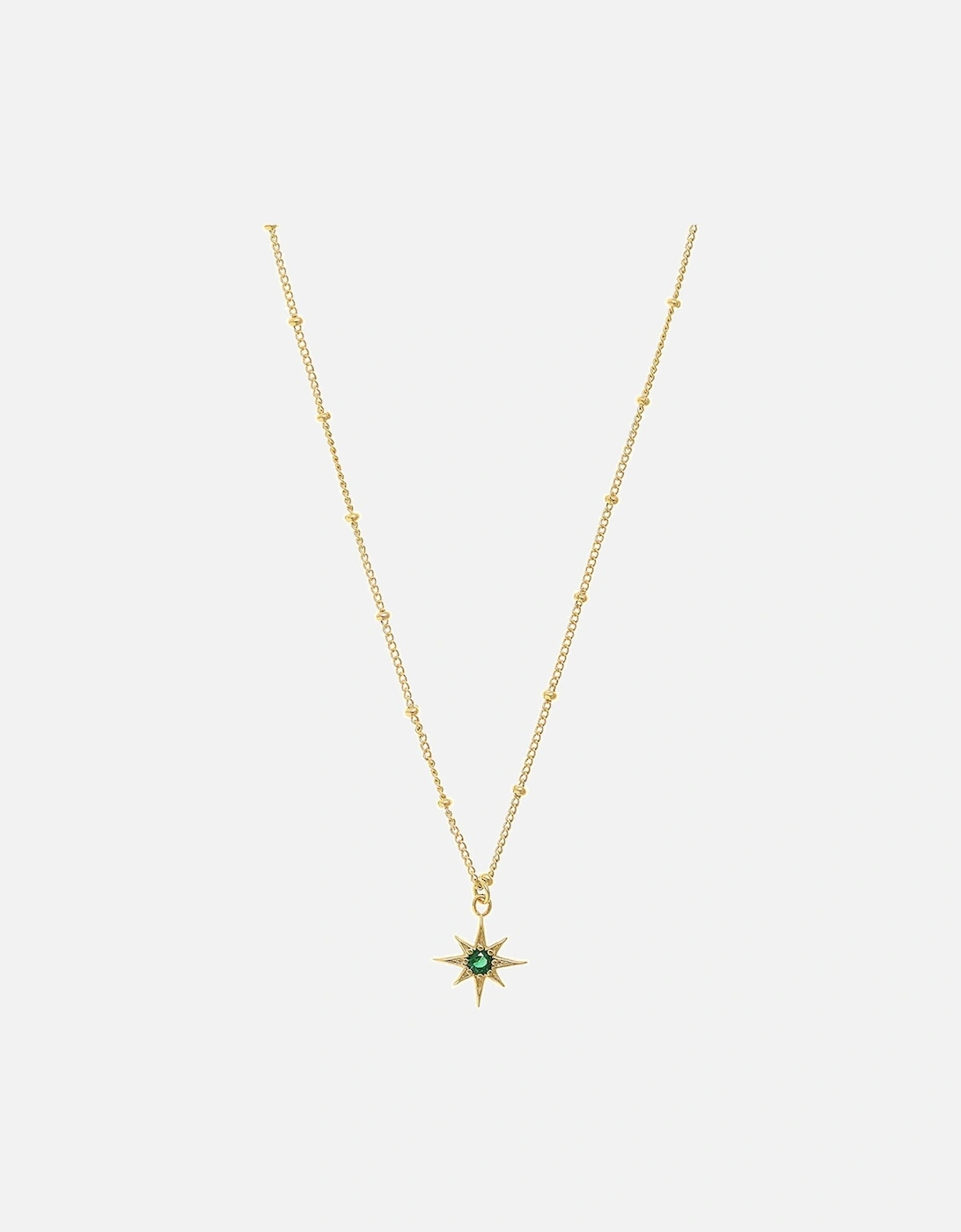 Emerald Star Charm Necklace, 2 of 1