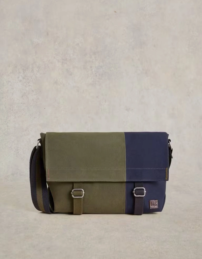 Teddy Canvas Messenger Bag Green