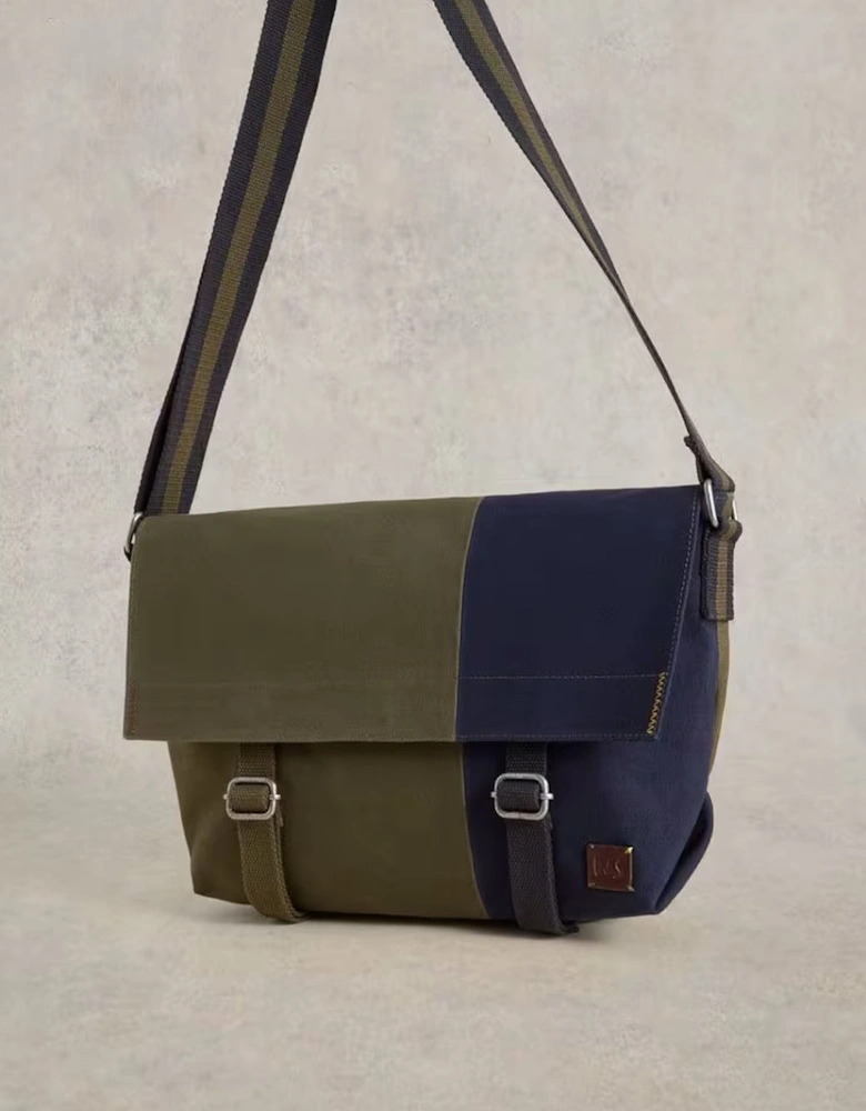 Teddy Canvas Messenger Bag Green