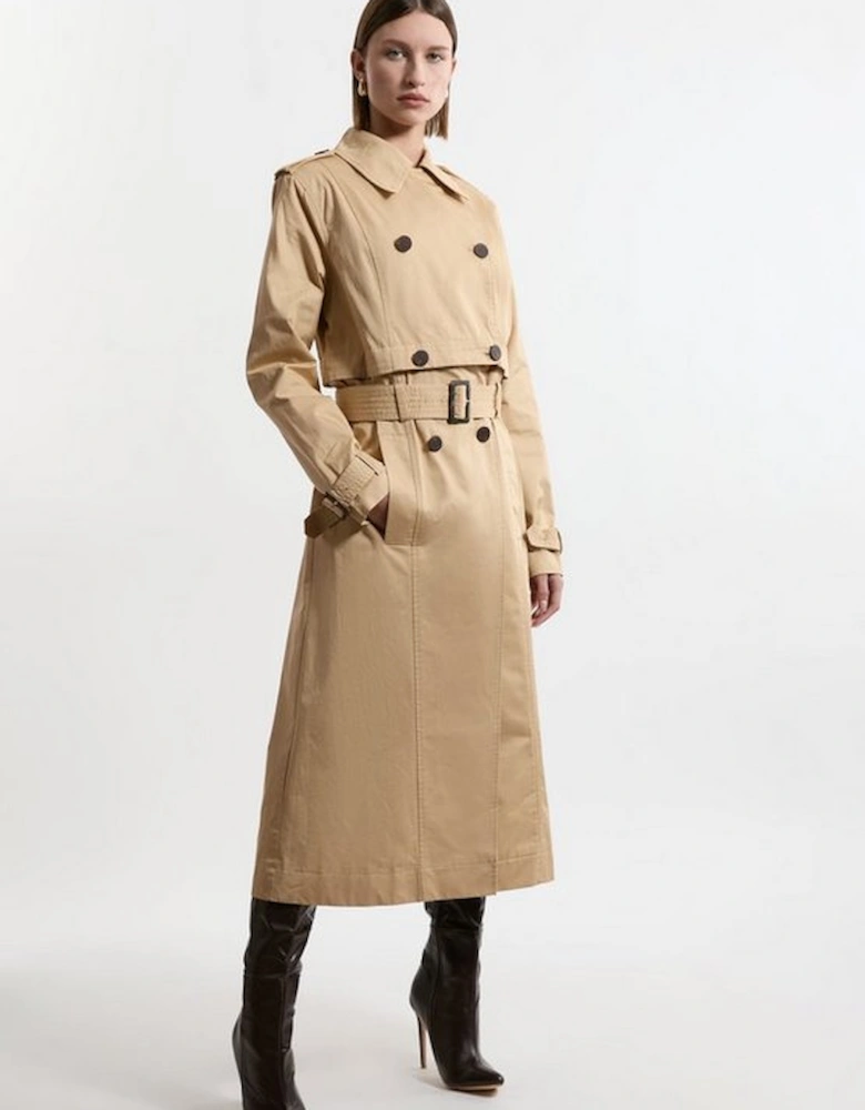 Tailored Cotton Multiway Trench Coat