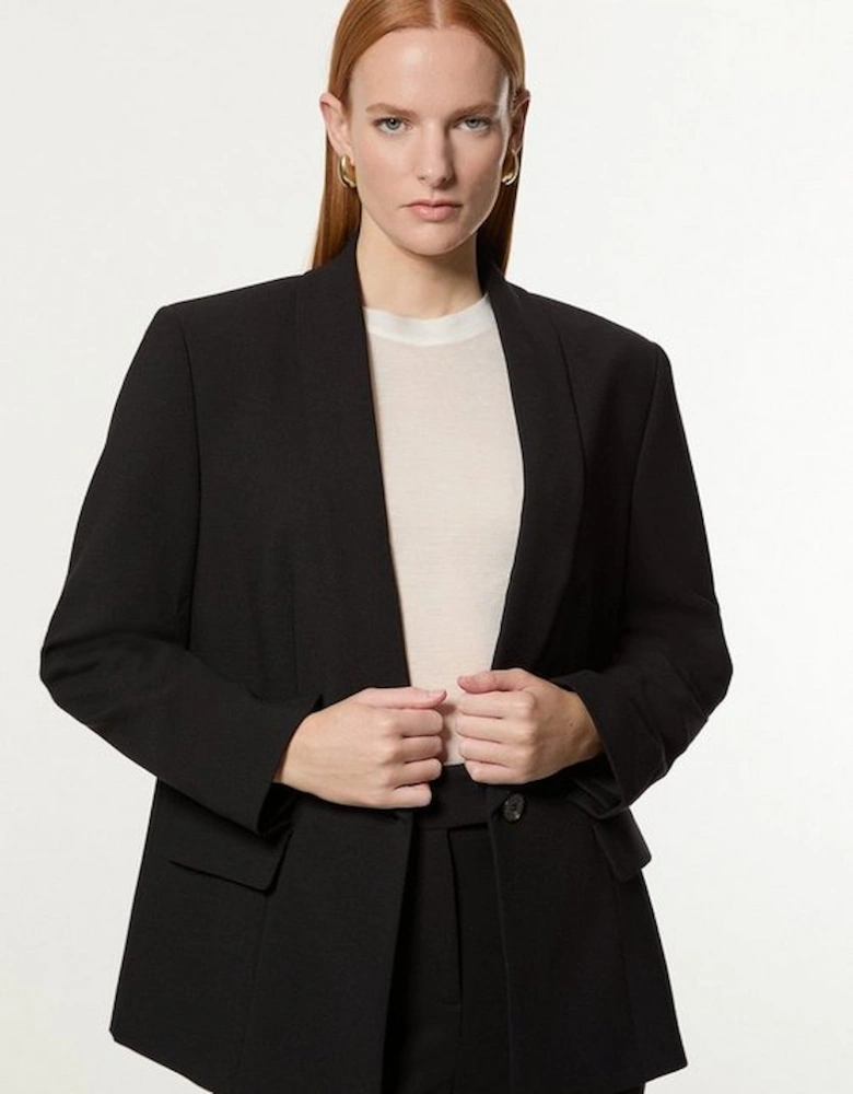 Compact Stretch Essential Tailored Single Breasted Blazer