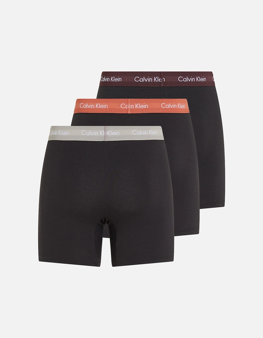 3-Pack Cotton Stretch Boxer Briefs, Black