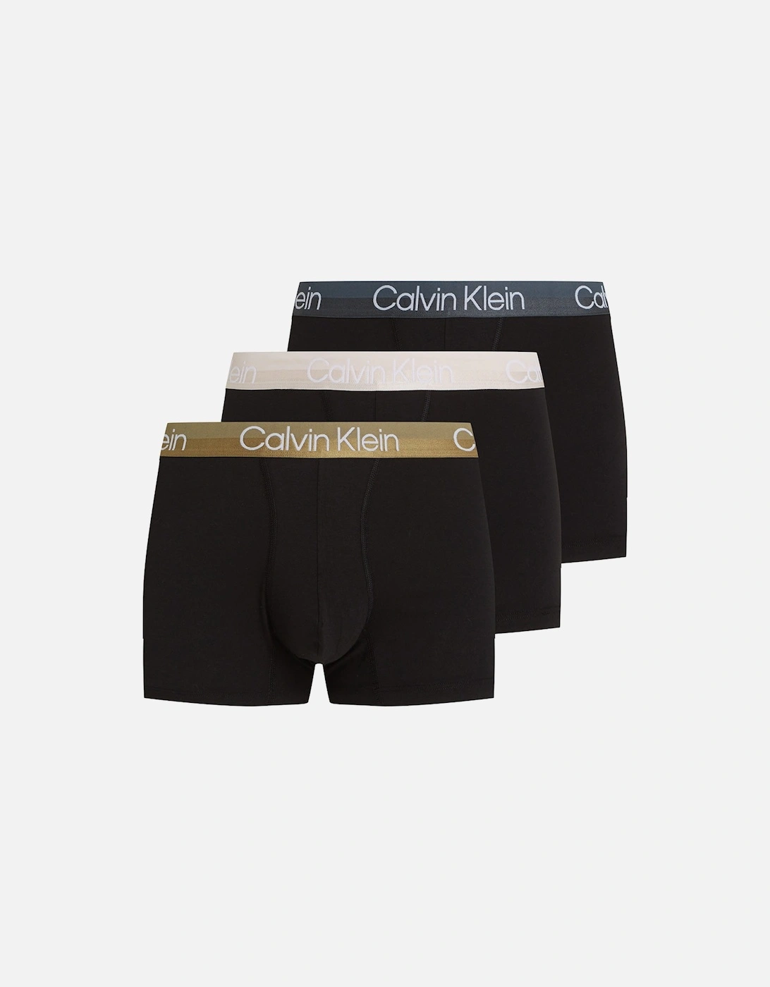 3-Pack Modern Structure Boxer Trunks, Black, 8 of 7